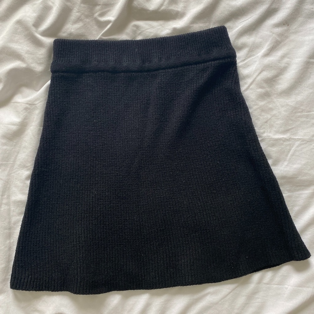 Zara Black Sweater Knit Skirt